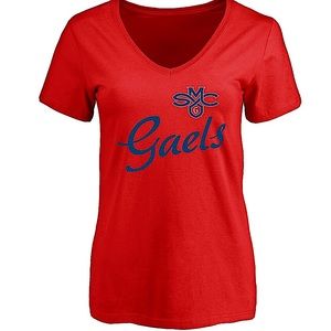 Saint Mary's Gaels Women's Dora T-Shirt - Red V Neck